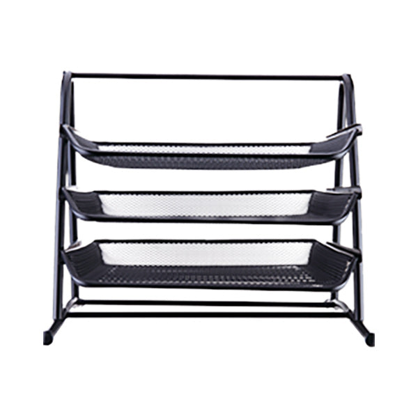 Papelera malla negra.