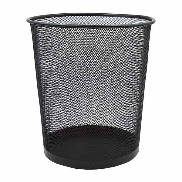 Basurero metalico negro 26.6x21.8cm Deli.