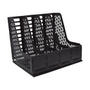 Portarevistas plastico negro Deli.