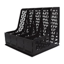 Portarevistas plastico negro Deli.