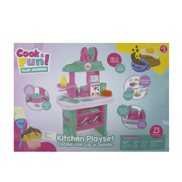 Set cocina 39 piezas con luz y sonido