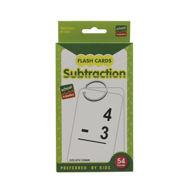 Flash cards 54 unidades 8.8x15 centímetros resta