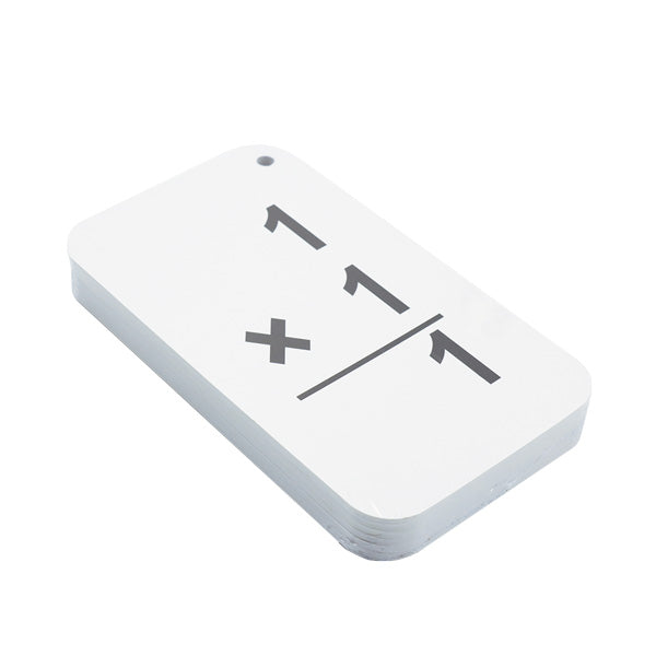 Flash cards 54 unidades 8.8x15 centímetros multiplicar