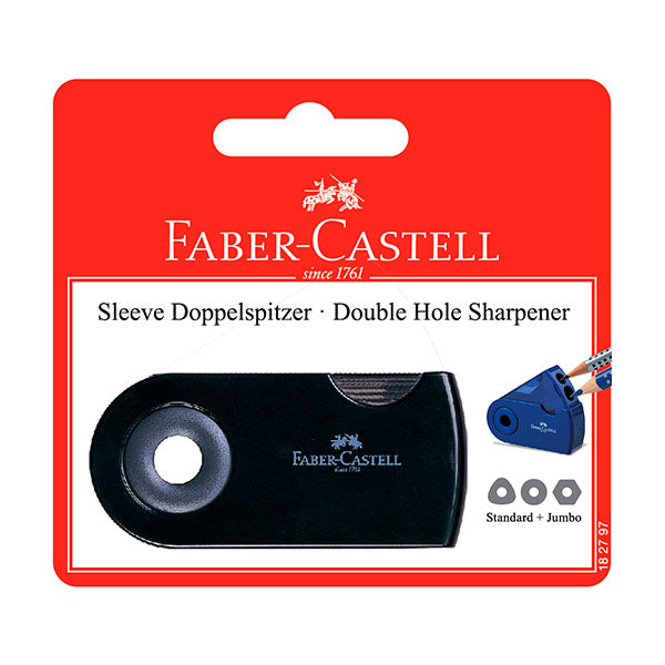 Sacapuntas 2 huecos Sleeve Faber Castell.