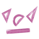 Juego de geometría 15 centímetros 4 piezas Deli