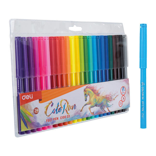 Marcadores 24 unidades punta fina.