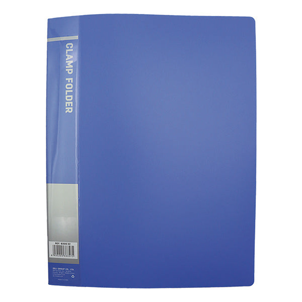 Carpeta A4 con prensa azul Deli.