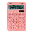 Calculadora 12 digitos rosada.