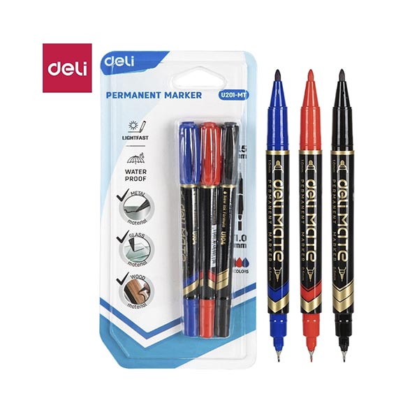 Marcador permanente doble punta