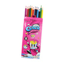 Lápices de color borrables 12  unidades