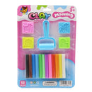 Plasticina barra 12 colores con sellos 150 gramos