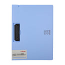 Folder plástico con prensa colores pastel