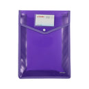 Sobre plástico vertical con botón colores surtidos