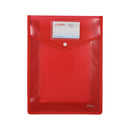 Sobre plástico vertical con botón colores surtidos