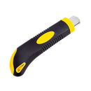 Cutter plástico negro con amarillo Deli.