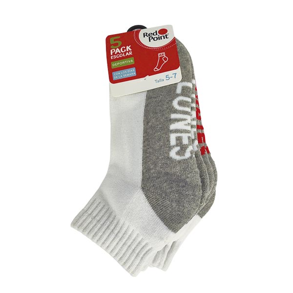 Calcetin Deport 5x 8-5 Blanc - Red Point
