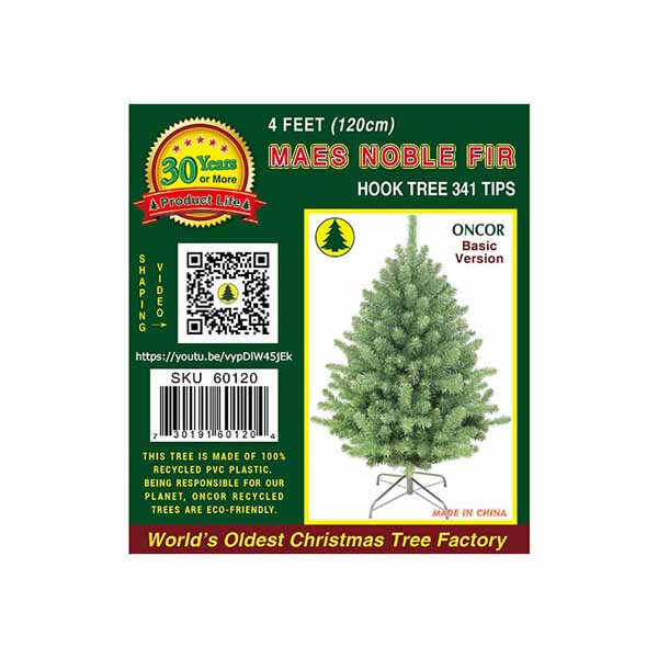 Árbol de navidad 1.20 metros 341 ramas
