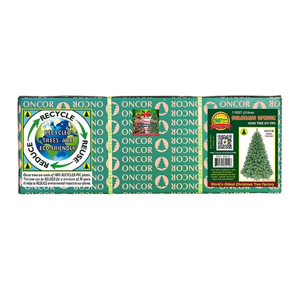 Árbol de navidad colorado 2.10 metros 874 ramas