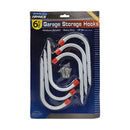 Set ganchos para almacenamiento de garaje 6 unidad