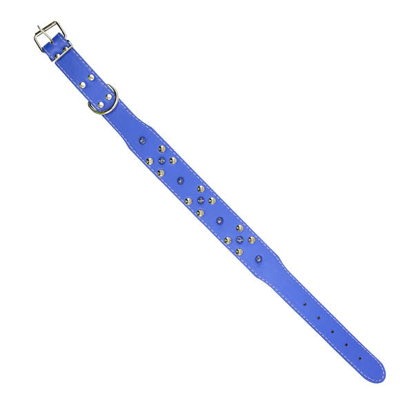 Collar para perro ancho con tachuelas y picos