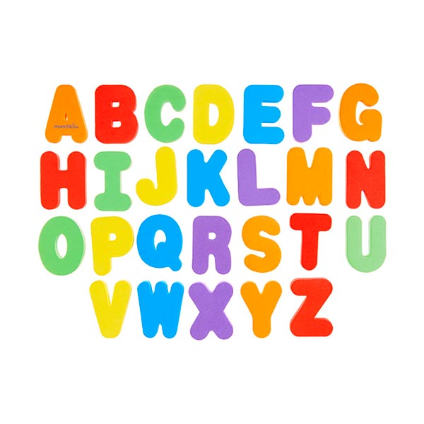 Set de baño de 36 piezas letras y números Munchkin