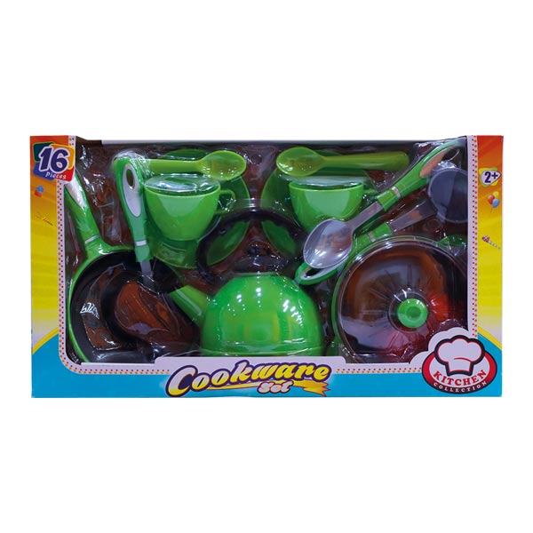 Set de cocina plástico de juguete 16 piezas