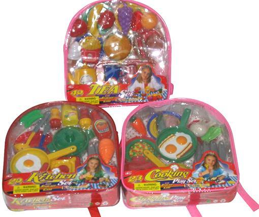 Set de cocina plástico de juguete en bolso