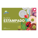 Block de papel mate estampado oficio 20 hojas