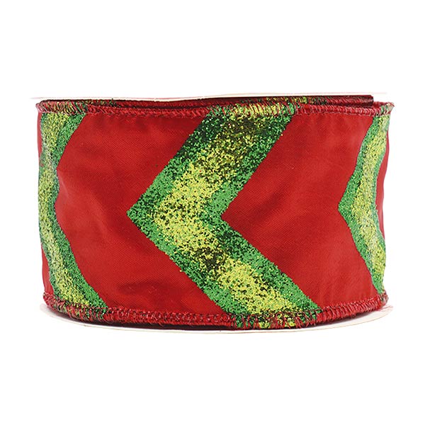Cinta solid roja con verde 9mx6cm 407AS01DUND21