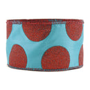 Cinta solid celeste con rojo 9mx6cm