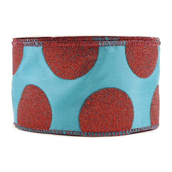 Cinta solid celeste con rojo 9mx6cm