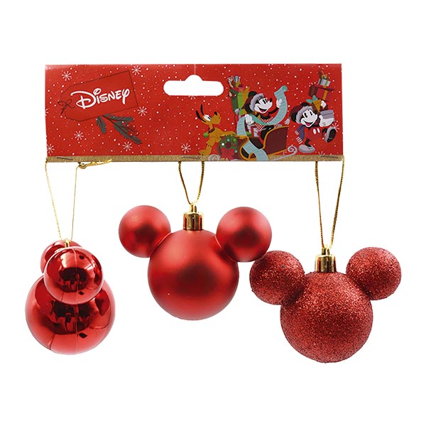 Set 3 piezas de esferas rojas