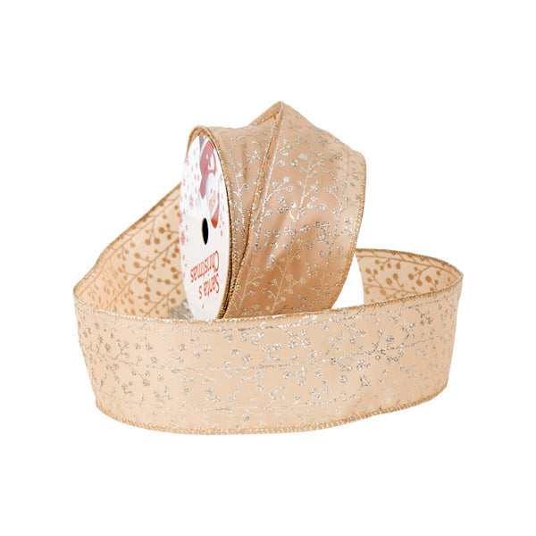 Cinta sher champagna con blanco 9mx6cm 407A00EUND22