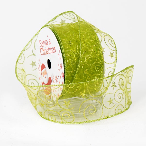 Cinta sher verde con café 9mx6cm 407A00TUND22