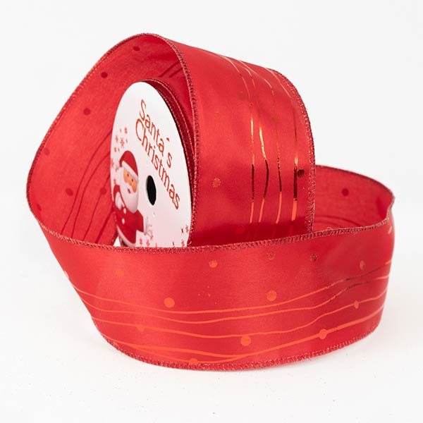 Cinta sher rojo con plateado 9mx6cm 407A00AHUND22