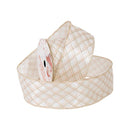 Cinta sher champagna con blanco 9mx6cm 407C00GUND22