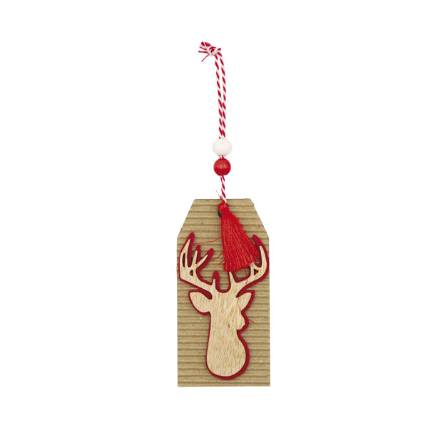 Ornamento navideño madera 12cm