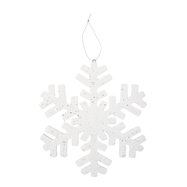 Ornamento navideño snowflake blanco 20cm