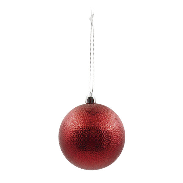 Esfera navideña roja 8cm