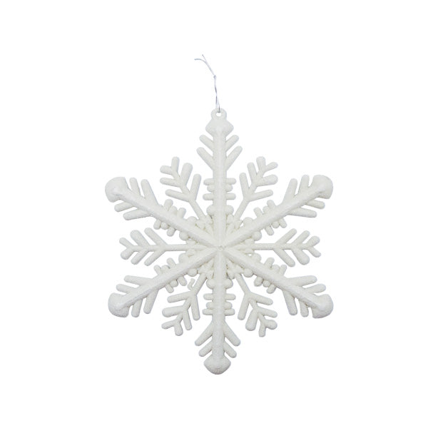 Ornamento navideño snowflake plateado 30cm