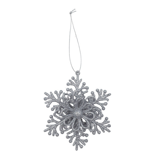 Ornamento navideño estrella plateado 12cm