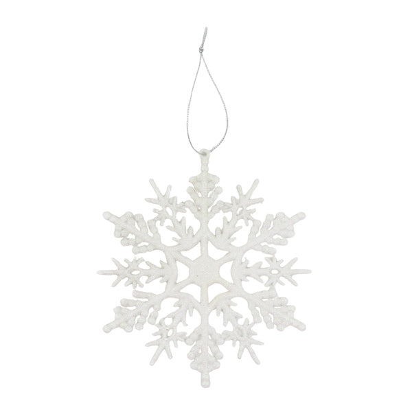 Ornamento navideño snowflake blanco 16cm