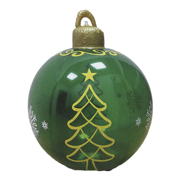 Esfera navideña inflable verde 60cm