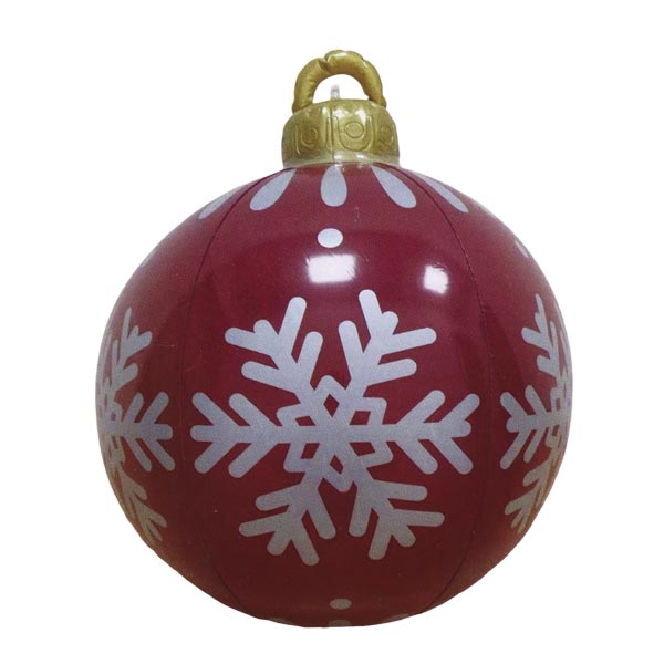Esfera navideña inflable roja 60cm