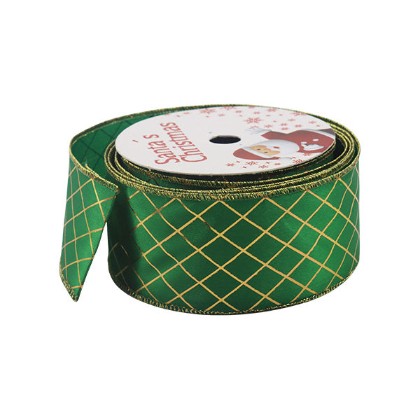 Cinta solid rombo verde 9m