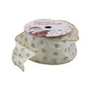 Cinta solid blanca con puntos 9m