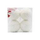 Caja de esferas 4 unidades blancas 10cm