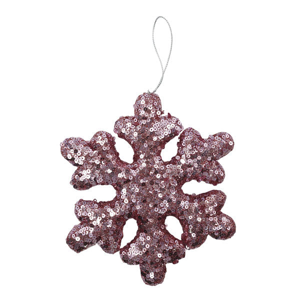 Ornamento snowflake rojo 14cm