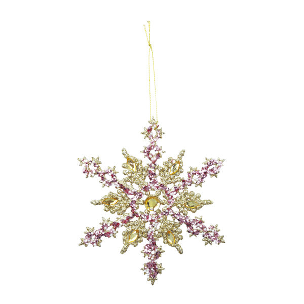 Ornamento snowflake verde 16cm