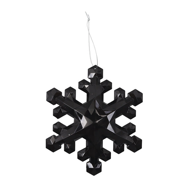 Ornamento snowflake negro 15cm